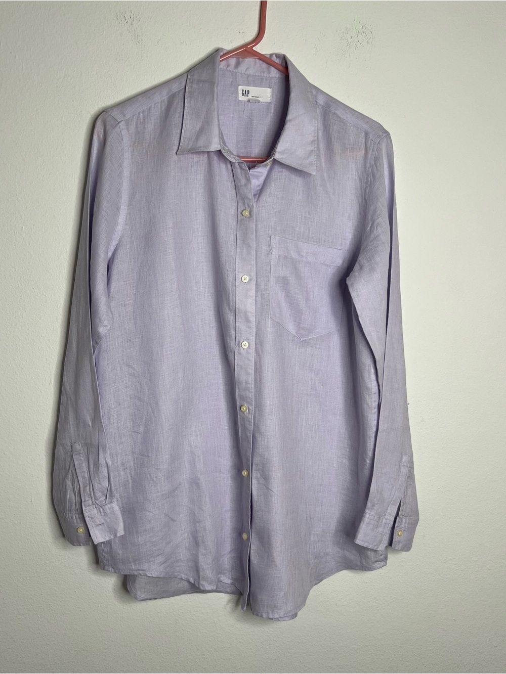 Gap Button Down Casual Women’s Shirt M Light Purple Long Sleeve